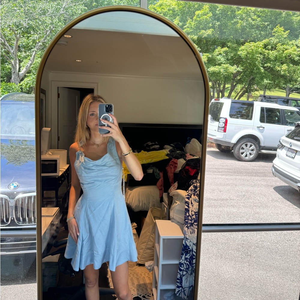 aje blue mini dress